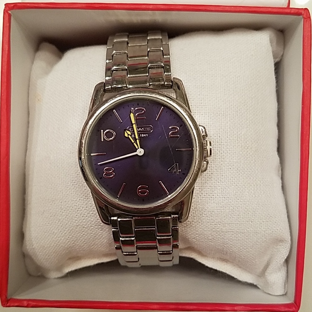 Coach Watch, small scratch as can see in photos